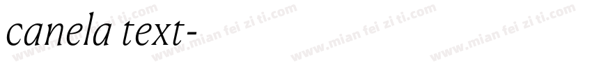 canela text字体转换